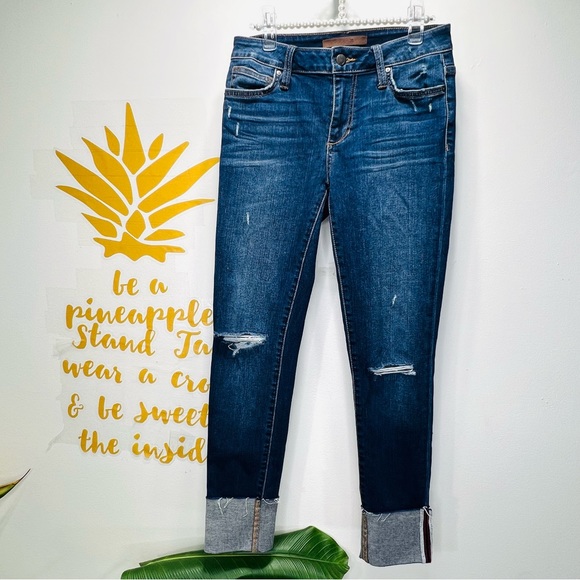 JOE’S JEANS “The Charlie” High Rise Cropped Cuff Denim Jean Size 26 - Picture 3 of 13